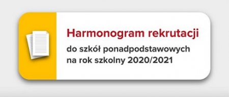 Harmonogram rekrutacji do szkół ponadpodstawowych