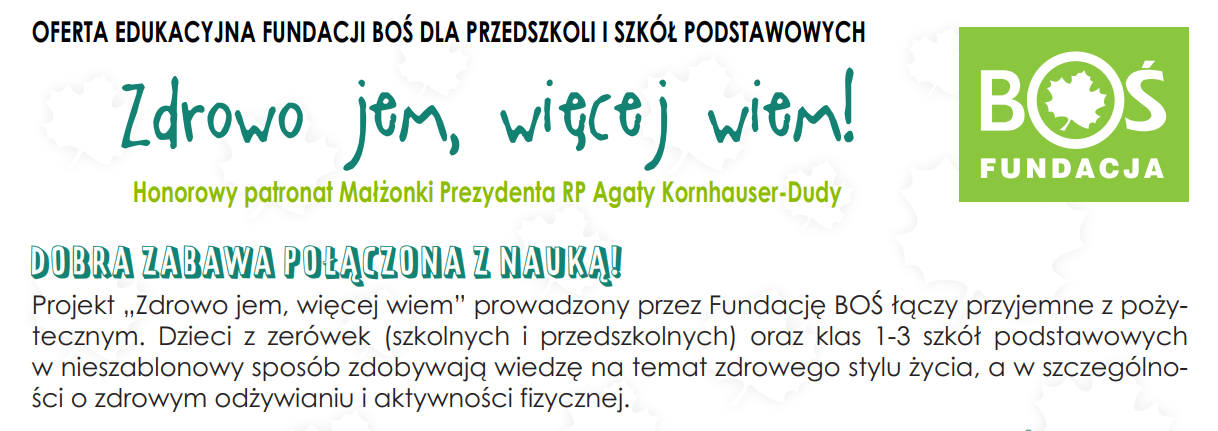 Projekt ''Zdrowo jem, więcej wiem''. Zadanie 1.1